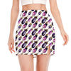 Watercolor Eggplant Pattern Print Side Slit Mini Skirt