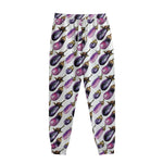 Watercolor Eggplant Pattern Print Sweatpants