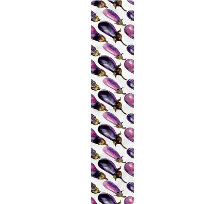 Watercolor Eggplant Pattern Print Table Runner