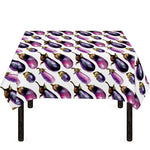 Watercolor Eggplant Pattern Print Tablecloth
