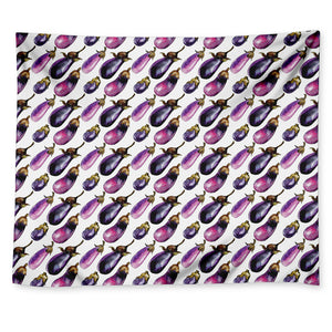 Watercolor Eggplant Pattern Print Tapestry