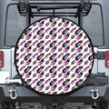 Watercolor Eggplant Pattern Print Tire Cover