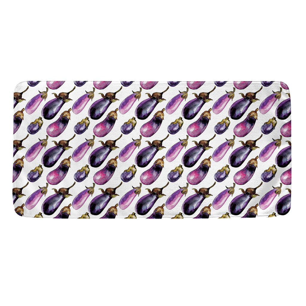 Watercolor Eggplant Pattern Print Towel