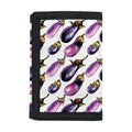 Watercolor Eggplant Pattern Print Trifold Wallet