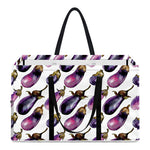 Watercolor Eggplant Pattern Print Utility Tote Bag