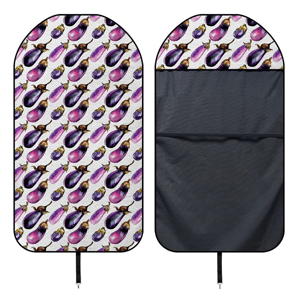 Watercolor Eggplant Pattern Print Waterproof Car Seat Cover