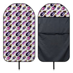 Watercolor Eggplant Pattern Print Waterproof Car Seat Cover