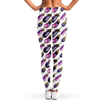 Watercolor Eggplant Pattern Print Women's Leggings