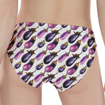 Watercolor Eggplant Pattern Print Women's Panties