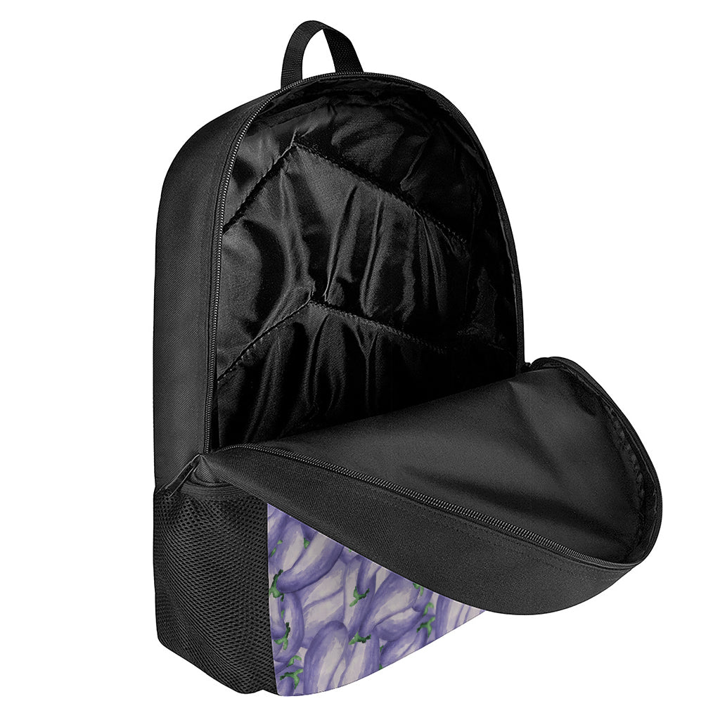 Watercolor Eggplant Print 17 Inch Backpack