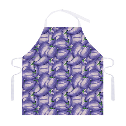 Watercolor Eggplant Print Adjustable Apron