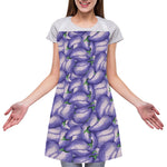Watercolor Eggplant Print Adjustable Apron