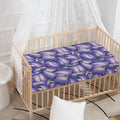 Watercolor Eggplant Print Baby Crib Sheet