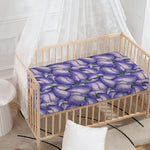 Watercolor Eggplant Print Baby Crib Sheet