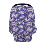Watercolor Eggplant Print Baby Seat Cover