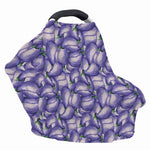 Watercolor Eggplant Print Baby Seat Cover