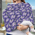 Watercolor Eggplant Print Baby Seat Cover