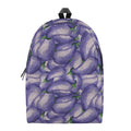 Watercolor Eggplant Print School Backpack