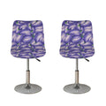 Watercolor Eggplant Print Bar Stool Covers