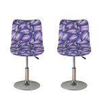 Watercolor Eggplant Print Bar Stool Covers
