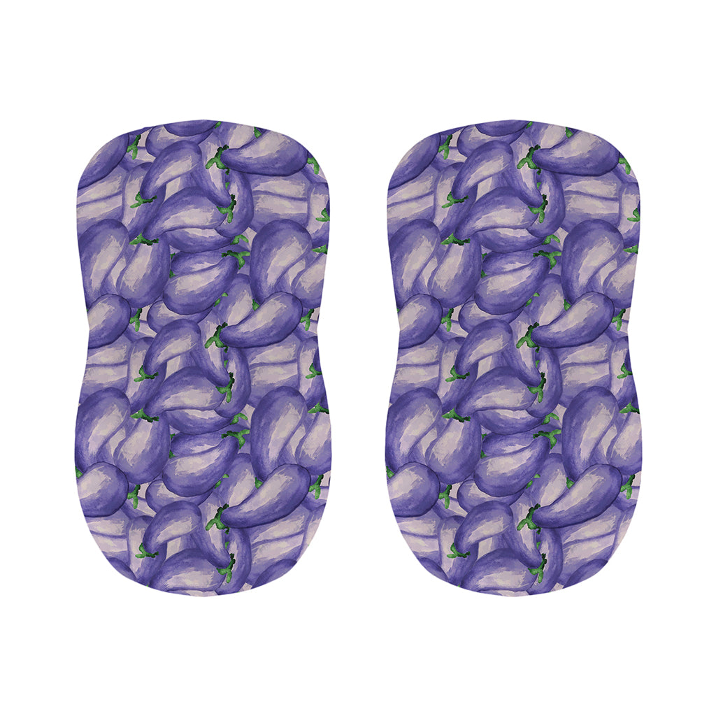 Watercolor Eggplant Print Bar Stool Covers