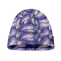 Watercolor Eggplant Print Beanie