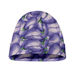 Watercolor Eggplant Print Beanie