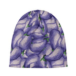 Watercolor Eggplant Print Beanie