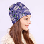 Watercolor Eggplant Print Beanie