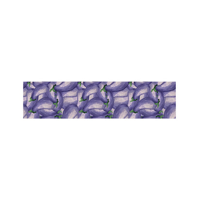 Watercolor Eggplant Print Bed Runner