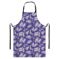 Watercolor Eggplant Print Bib Apron With Pocket