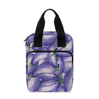 Watercolor Eggplant Print Bible Tote Bag