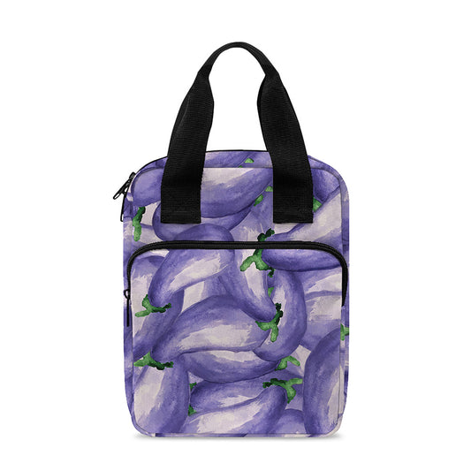 Watercolor Eggplant Print Bible Tote Bag