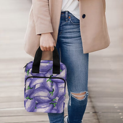 Watercolor Eggplant Print Bible Tote Bag