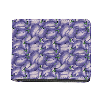 Watercolor Eggplant Print Bifold Wallet