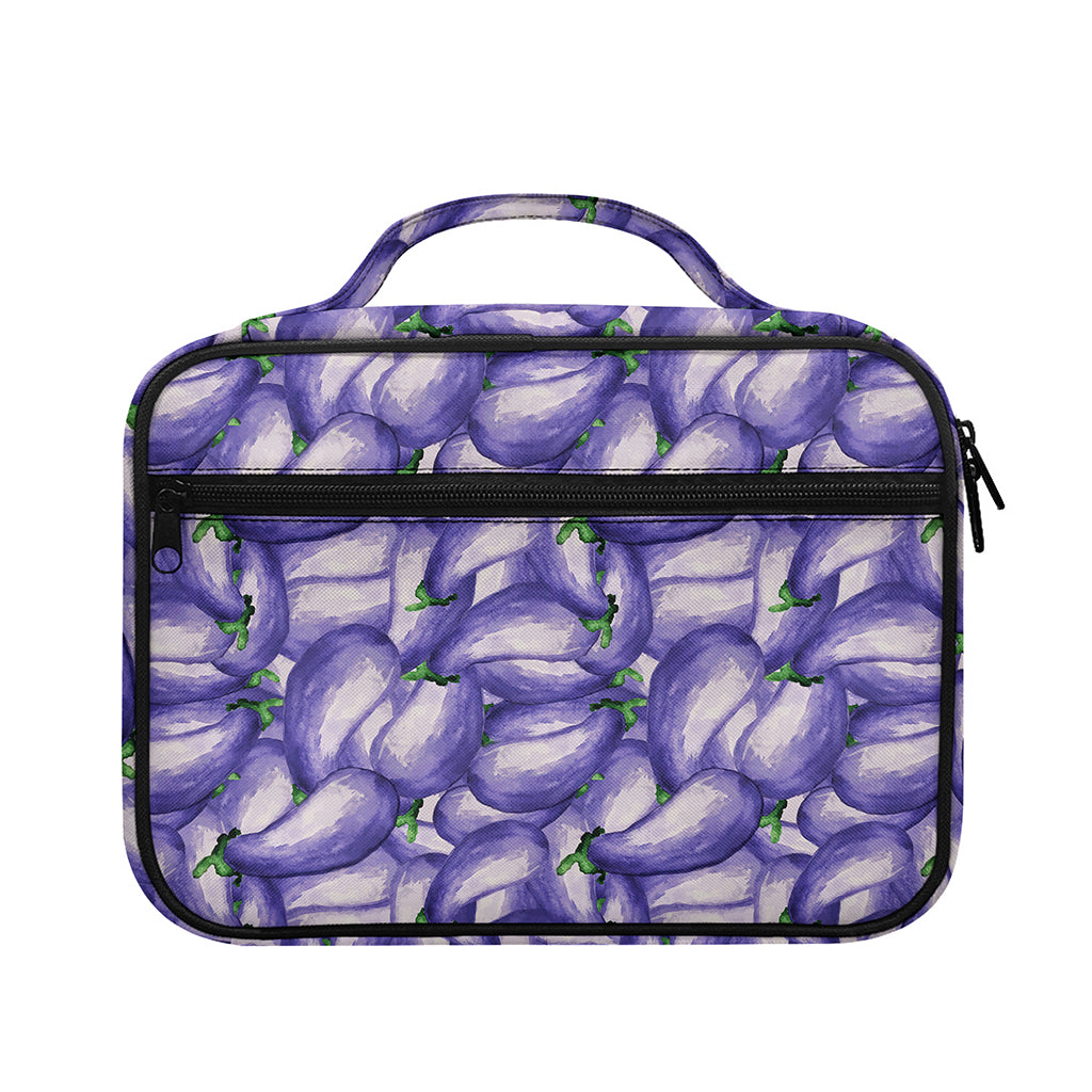 Watercolor Eggplant Print Briefcase Bible Bag