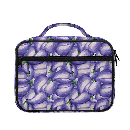 Watercolor Eggplant Print Briefcase Bible Bag