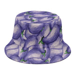 Watercolor Eggplant Print Bucket Hat