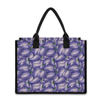 Watercolor Eggplant Print Canvas Tote Bag