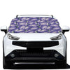 Watercolor Eggplant Print Car Windshield Snow Cover