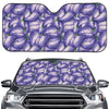 Watercolor Eggplant Print Car Windshield Sun Shade