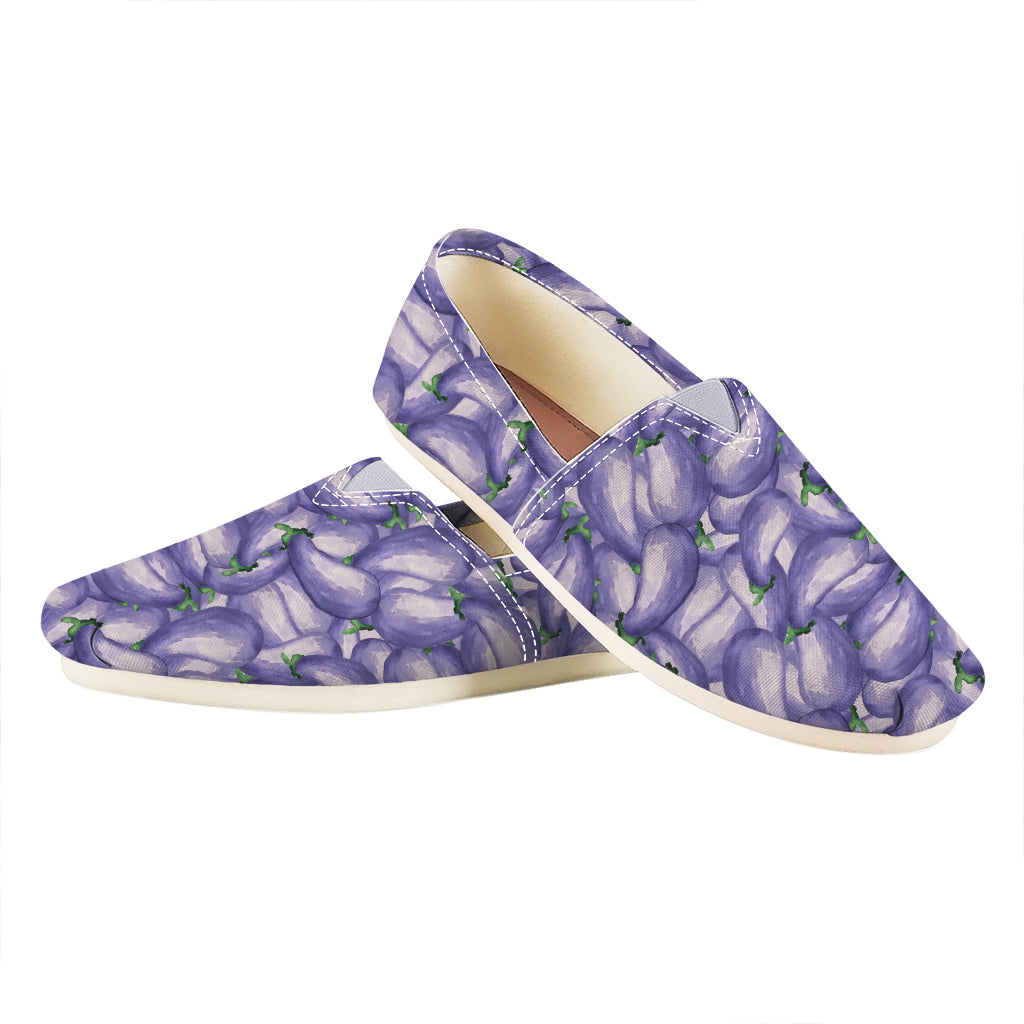 Watercolor Eggplant Print Casual Shoes