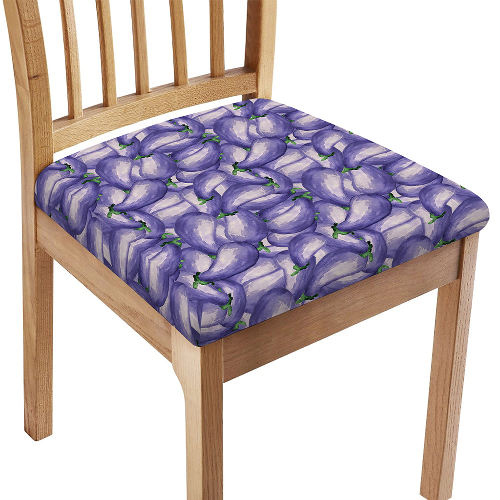 Watercolor Eggplant Print Chair Cushion Cover