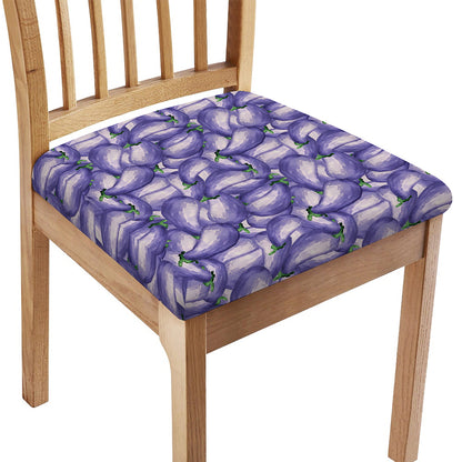 Watercolor Eggplant Print Chair Cushion Cover