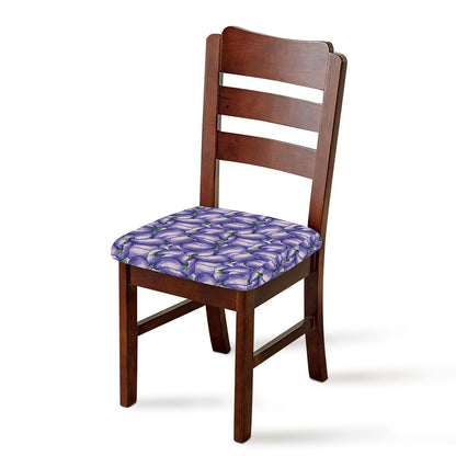 Watercolor Eggplant Print Chair Cushion Cover