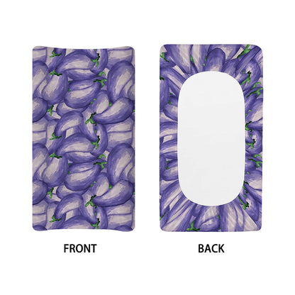 Watercolor Eggplant Print Changing Pad Cover
