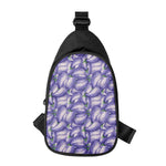 Watercolor Eggplant Print Chest Bag