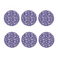 Watercolor Eggplant Print Coaster Set