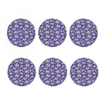 Watercolor Eggplant Print Coaster Set