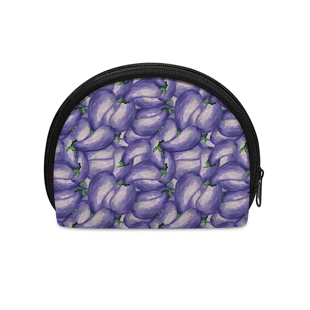 Watercolor Eggplant Print Coin Purse